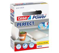 tesa extra Power Perfect Cloth Repair Tape - White - 2.75 m x 19 mm