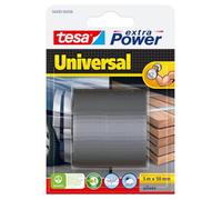 tesa extra Power Universal Duct Tape - Adhesive Tape with Extra Strong Hold and Versatile Use - For Repairs, Fastening, Sealing and More - Grey - 1 roll - 5 m x 50 mm