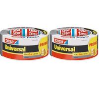 tesa extra Power Universal Duct Tape - Adhesive Tape with Extra Strong Hold and Versatile Use - For Repairs, Fastening, Sealing and More - Grey - 1 roll - 30 m x 50 mm (Pack of 2)