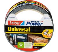 tesa extra Power Universal Duct Tape - Adhesive with 10m x 50mm, Black