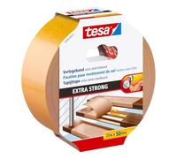 tesa Flooring Tape Extra Strong Adhesive - Double Sided Adhesive Tape for Laying Carpet and PVC Flooring - Double Sided Adhesive - 25 m x 50 mm