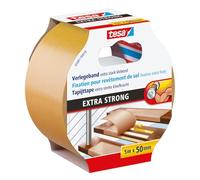 tesa Extra-Strong Installation Tape for Carpet and PVC - 5 m x 50 mm | Double-Sided Adhesive Tape for Laying Carpet and PVC Flooring - Designed for Durable Bonding on High-Traffic Floor Coverings
