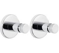 tesa Exxcellent towel hook, self-adhesive, chromed metal, timeless design, stainless, 37mm x 37mm x 37mm (Pack of 2)