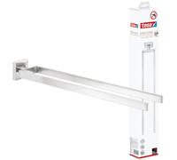tesa EXXCLUSIV Double Towel Rail - Steel Look - 72 x 50 x 450 mm