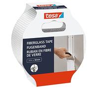tesa Fibreglass Tape - Repair Tape Made of Glass Fibre for Repairing, Sealing and Masking - for Rough and Smooth Surfaces - Tear-Resistant - 20 m x 50 mm