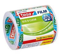 tesa® Film Eco & Clear Sparpack/56997, 10mx15mm, Inh. 3 10m x 15mm 3 Wheels
