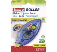 tesa GLUE ROLLER Non-Permanent Single-Use - 8.5 m x 8.4 mm | Removable yellow adhesive strip - precise application for paper, card and photos at home or in the office