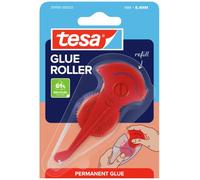 tesa GLUE ROLLER Permanent Refill Cartridge - 14 m x 8.4 mm | Quick replacement for permanent glue rollers - solvent-free - for paper, card and photos at home or in the office