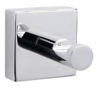 tesa Hukk bath towel hook, high gloss chromed metal, self-adhesive, adhesive mounting technology, 39mm x 39mm x 52mm