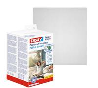 tesa Pollen Screen - Cut-to-Size, Transparent Pollen Protection to Reduce Allergies - for Inward Opening Windows - incl. Self-Adhesive Tape - Anthracite - 150 cm x 180 cm