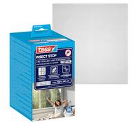 tesa Insect Stop 2-in-1, Premium Pollen and Flyscreen - 120 cm x 240 cm | Cut-to-size, transparent insect and pollen screen for allergy sufferers - No drilling, with strong adhesive hook & loop tape