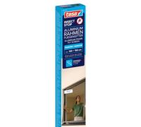 tesa INSECT STOP Aluminium for Window Frame Fly Screen - Insect Screen with Aluminium Frame - Fly Net without Drilling - 120 cm x 150 cm, Anthracite