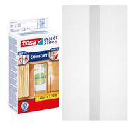 tesa Insect Stop COMFORT for Doors - Insect Mesh Door Screen with Hook & Loop - in Anthracite (2 x 65 cm) 120 cm x 220 cm