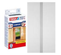 tesa Insect Stop COMFORT for Doors - Insect Mesh Door Screen with Hook & Loop - in Anthracite (2 x 65 cm) 120 cm x 250 cm