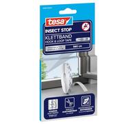 tesa INSECT STOP H&L Tape Premium - hook & loop Replacement Roll For Fly Nets - For drill-free fixation on the window - 1 roll of 560 cm - white