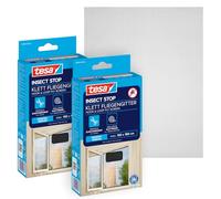tesa Insect Stop H&L Fly Screen for Window - Insect Repellent with Hook & Loop Tape, Cut to Size - Mosquito Repellent Without Drilling - Fly Net - 2X 150 cm x 180 cm - Anthracite