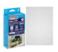 tesa INSECT STOP Hook-and-Loop Screen Open/Close Premium - 130 cm x 150 cm | Insect screen that opens and closes for windows with shutters - No drilling, strong hook-and-loop tape - Anthracite