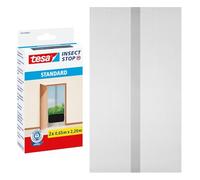 tesa® Insect Stop Hook & Loop Standard for Doors, Insect Screen - easy to mount, white, 2x 65cm x 220cm