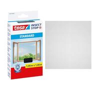 tesa Insect Stop Hook & Loop STANDARD for Windows - Self Adhesive Window Fly Screen - Cut to Desired Size - in Anthracite, 100 cm x 100 cm