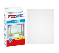 tesa Insect Stop Hook & Loop STANDARD for Windows - Self Adhesive Window Fly Screen - Cut to Desired Size - in White, 130 cm x 150 cm