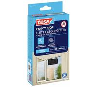 tesa Insect Stop Hook & Loop STANDARD for Windows - Self Adhesive Window Fly Screen - Cut to Desired Size - in Anthracite, 130 cm x 150 cm