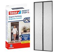 tesa Insect Stop - Self-Closing Magnetic Mosquito Net - Insect Protection Screen for Balcony and Patio Doors - Easy Installation Without Drilling - 2.2 m x 1.0 m