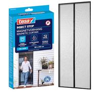 tesa Insect Stop - Self-Closing Magnetic Mosquito Net - Insect Protection Screen for Balcony and Patio Doors - Easy Installation Without Drilling -2.1 m x 0.9 m
