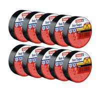 tesa Insulating Tape - Self-adhesive Insulating Tape, Heat-Resistant - for Insulating, Repairing and Bundling - 3x 10 m - Black