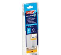 tesa INSULATION Double-sided Door Seal - Cut-to-size door draught excluder for smooth floors - White - 95 cm x 25 mm, can be cut to size