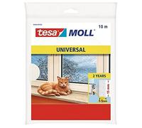 tesa Caulking Door and Window Seals - Standard I-Profile - Foam Adhesive Insulation Seal - 10 m x 15 mm x 4 mm - White