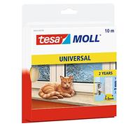 tesamoll Universal Foam - Foam Seal for Insulating Gaps in Home, Self-adhesive - 10 m x 9 mm x 5.5 mm - White