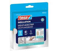 tesamoll STANDARD I-Profile - Foam Sealing Tape for Insulating Gaps in Home Windows and Doors, Self-Adhesive - White, 6 m x 9 mm x 4 mm