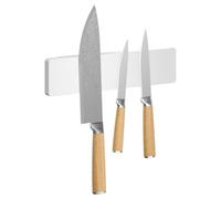 tesa Kitchen Accessory Magnetic Strip - Self-Adhesive Magnetic Knife Holder for Space-Saving Storage of Knives in The Kitchen, Drill-Free - Comes with Wall Mount Adapter - White