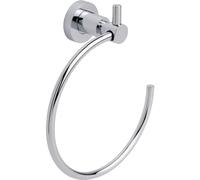 tesa® Loxx Bathroom Towel Ring, high Gloss Chromed Metal, self-Adhesive, Adhesive mounting Technology, 68 mm x 185 mm x 213 mm