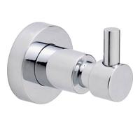 tesa® Loxx Bathroom Wall Hook, high Gloss Chromed Metal, self-Adhesive, Adhesive mounting Technology, 68 mm x 50 mm x 55 mm