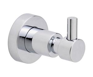 tesa® Loxx Bathroom Wall Hook, high Gloss Chromed Metal, self-Adhesive, Adhesive mounting Technology, 68 mm x 50 mm x 55 mm