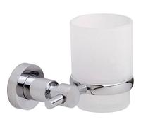 tesa® Loxx Toothbrush Holder, high Gloss Chromed Metal, self-Adhesive, Adhesive mounting Technology, 95 mm x 127 mm x 96 mm