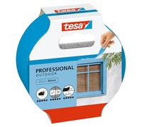 tesa Masking Tape Outdoor - Precision - UV-Resistant - Blue - 25 m x 38 mm | Thin UV- and weather-resistant strip for extremely precise masking during demanding outdoor painting work