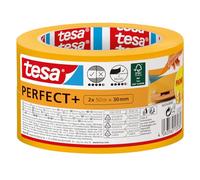 tesa Masking Tape Perfect+ - Washi - Yellow - 2 Rolls - 50 m x 30 mm