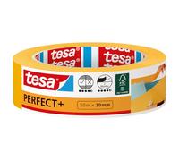 tesa Masking Tape PerfectPlus - Painter's Tape Made of Thin Washi Paper for Precise Masking During Painting Work - for Indoor use - 50 m x 30 mm
