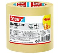 tesa Masking Tape Standard - Pack of 2 - Painter's tape with strong adhesion for masking during painting work - solvent-free - 2 x 50 m x 50 mm