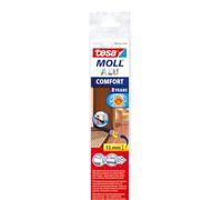 Tesa moll Self Adhesive Draught/Draft Excluder Door Brush Seal for Uneven Floors - Brown 05405-00100-00