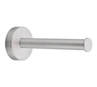 tesa MOON Spare Toilet Paper Holder - No Drill Wall Mounted Toilet Roll Holder Made of Chrome-Plated Metal, Stainless - Waterproof - Includes Removable Glue Solution