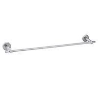 tesa MOON wall towel holder, stainless steel look, self-adhesive, adhesive mounting technology, 49mm x 642mm x 85mm