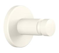 tesa MOON WHITE Towel Hook, matt white, for bathroom and WC - for bathrooms in industrial style and modern bathrooms - drill-free, incl. adhesive solution - 37 mm x 37 mm x 36 mm