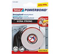 tesa Mounting Tape Powerbond Ultra Strong 55791-00000-01 White 19 mm (W) x 1.5 m (L) Synthetic Rubber