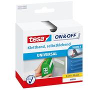 Tesa Self-Adhesive Hook And Loop Tape 2.5M X 20Mm White 55225