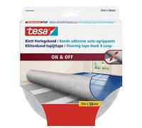 tesa On & Off Hook-and-Loop Carpet Tape - Transparent - 25 m x 50 mm