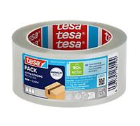 tesa Packaging Tape Low Noise tesapack Eco & Ultra Strong Transparent 50 mm (W) x 66 m (L) PET (Polyethylene Terephthalate)