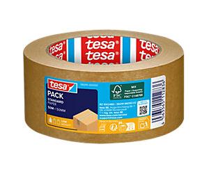 tesa Packaging Tape Low Noise tesapack Paper Standard Brown 50 mm (W) x 50 m (L) Paper